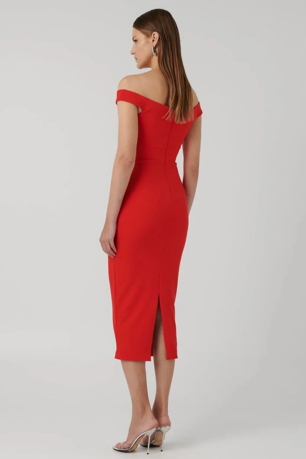 Aami Midi Dress - Cherry Red - Image 2