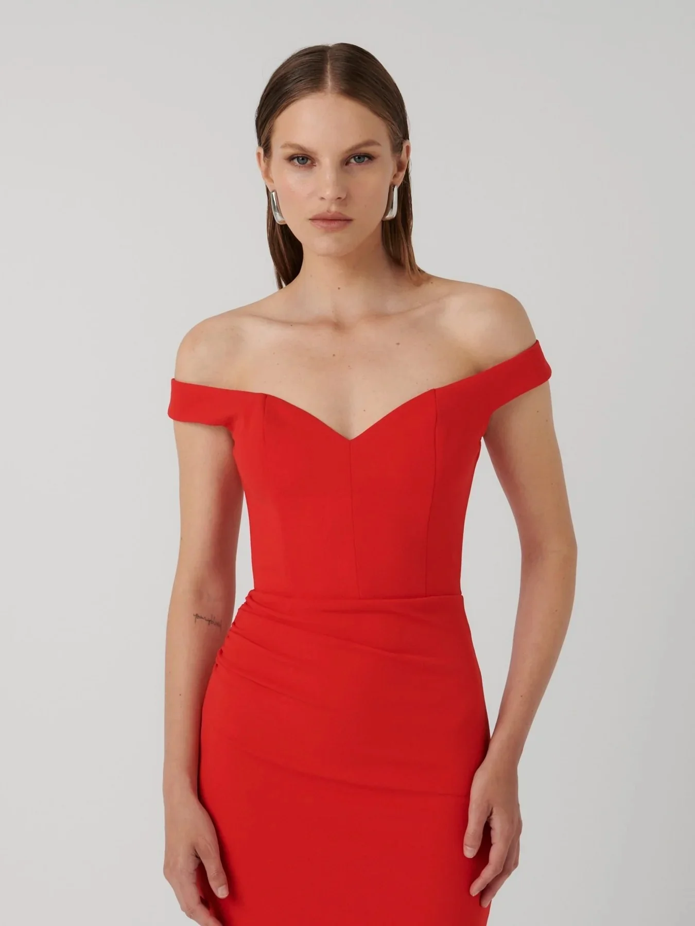 Aami Midi Dress - Cherry Red - Image 3