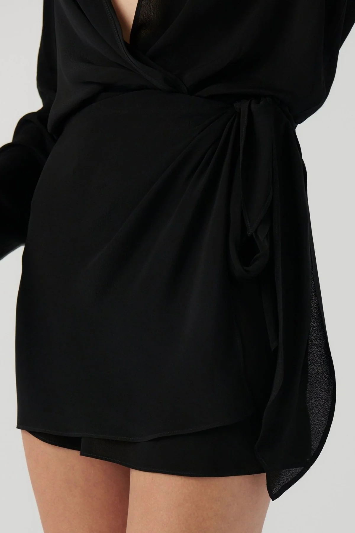 Adalee Wrap Skirt - Black - Image 2