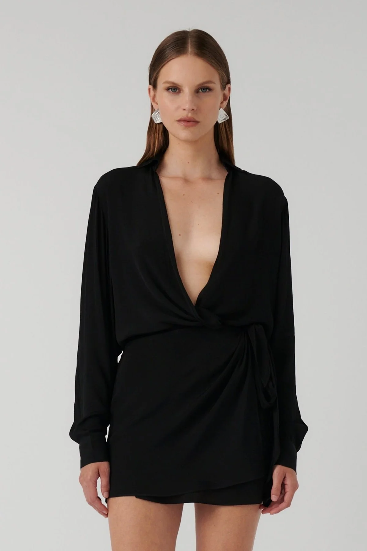 Adalee Wrap Skirt - Black - Image 4