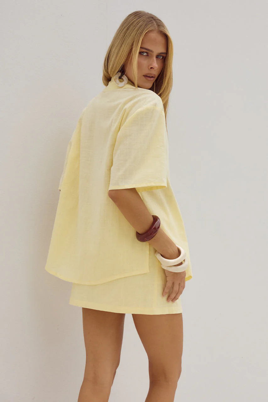 Adelyn Mini Skirt - Lemon - Image 3