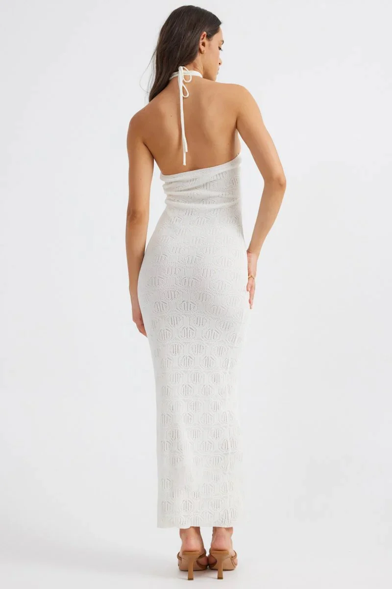 Aelia Halterneck Dress - White - Image 2
