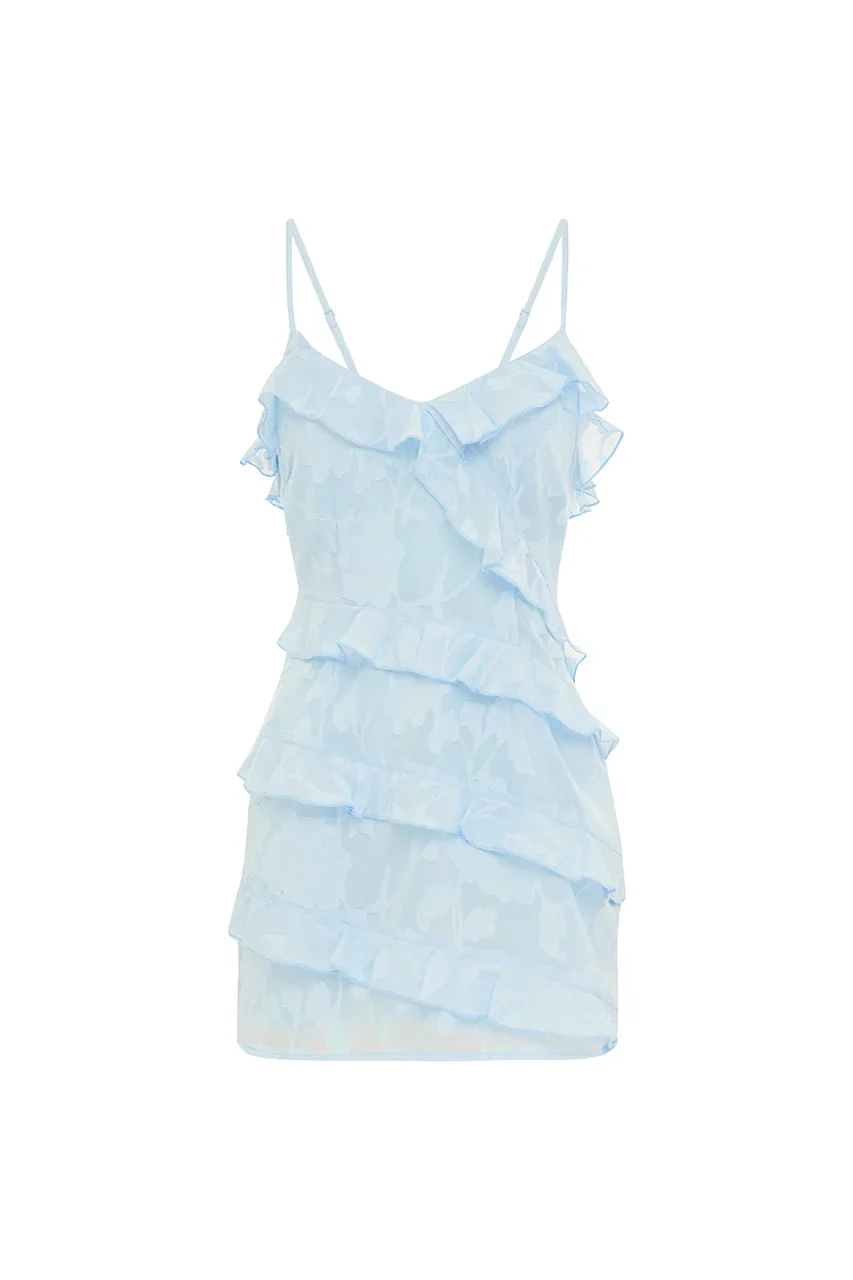 Aisha Mini Dress - Sky Blue - Image 4
