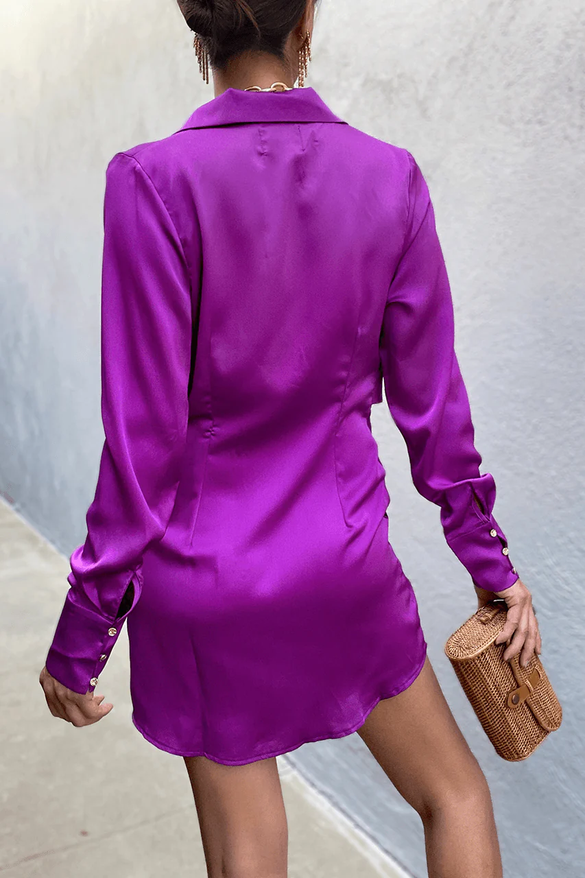Aja Mini Dress - Violet - Image 2