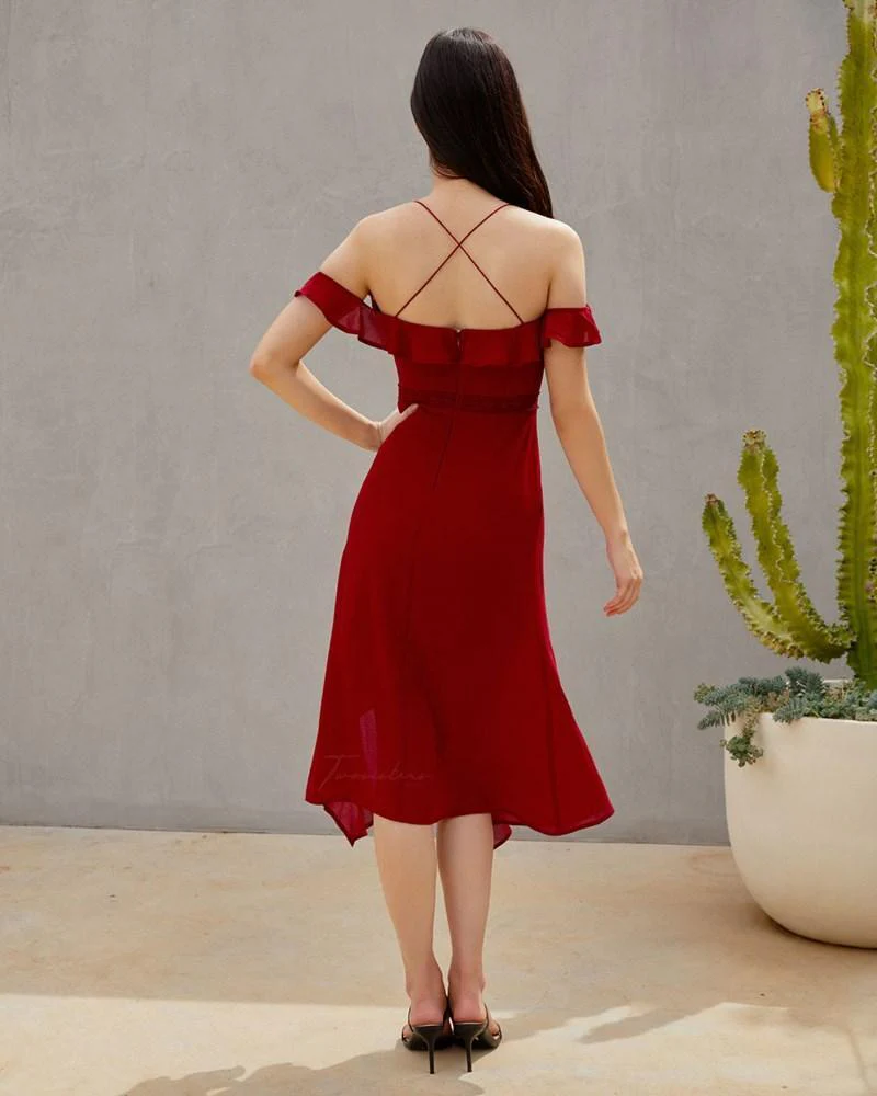 Alana Dress - Red - Image 6