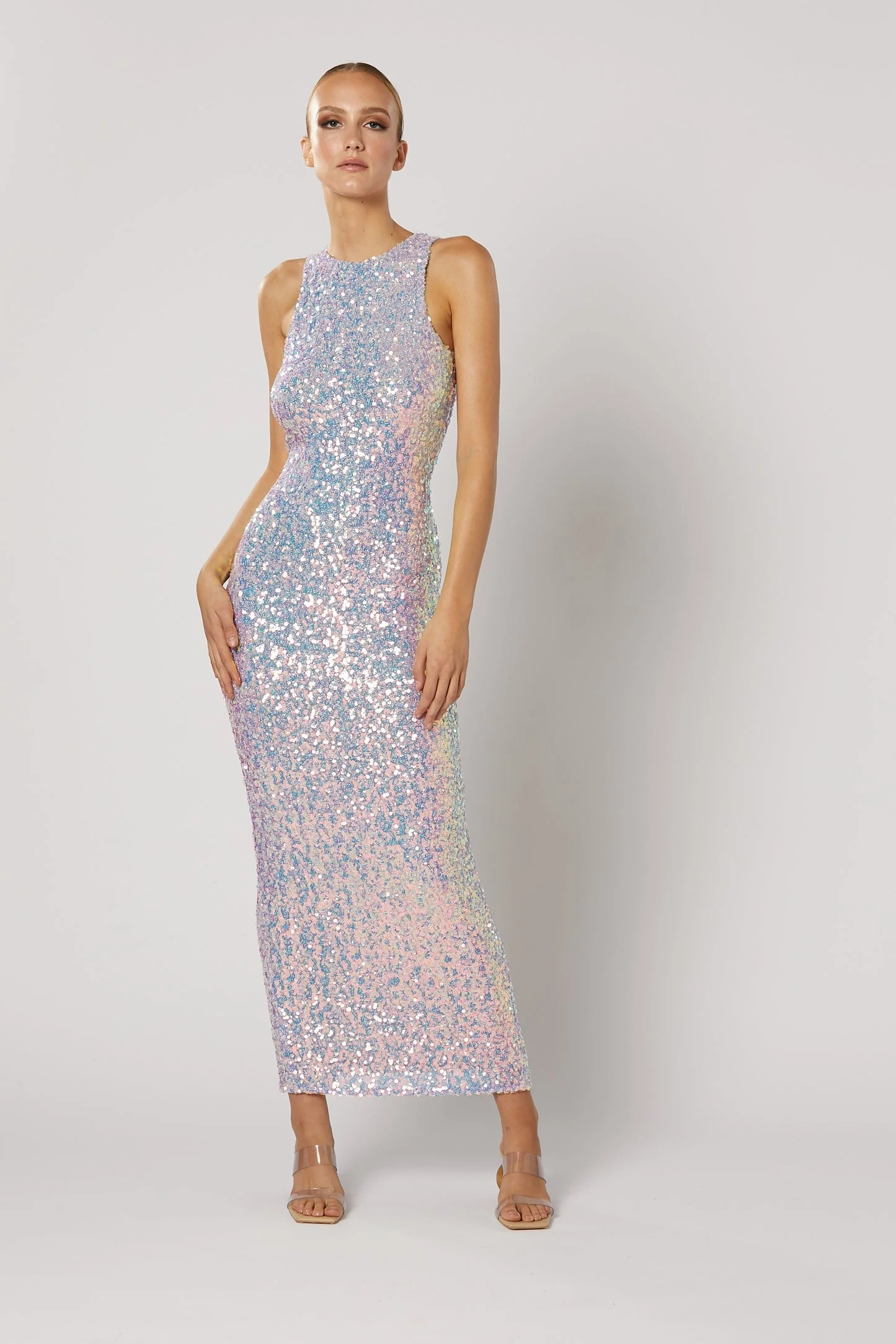 Alani Zip Back Dress - Purple Multi - Image 7