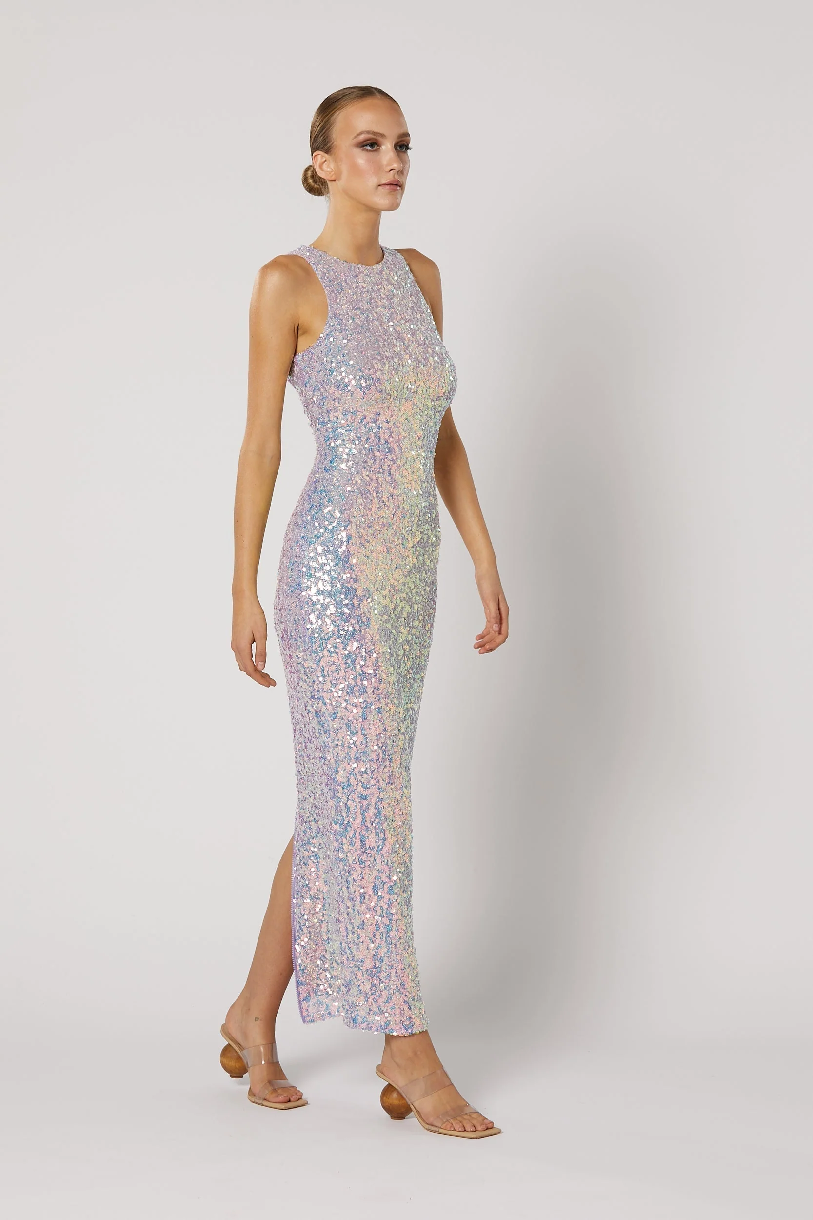 Alani Zip Back Dress - Purple Multi - Image 9