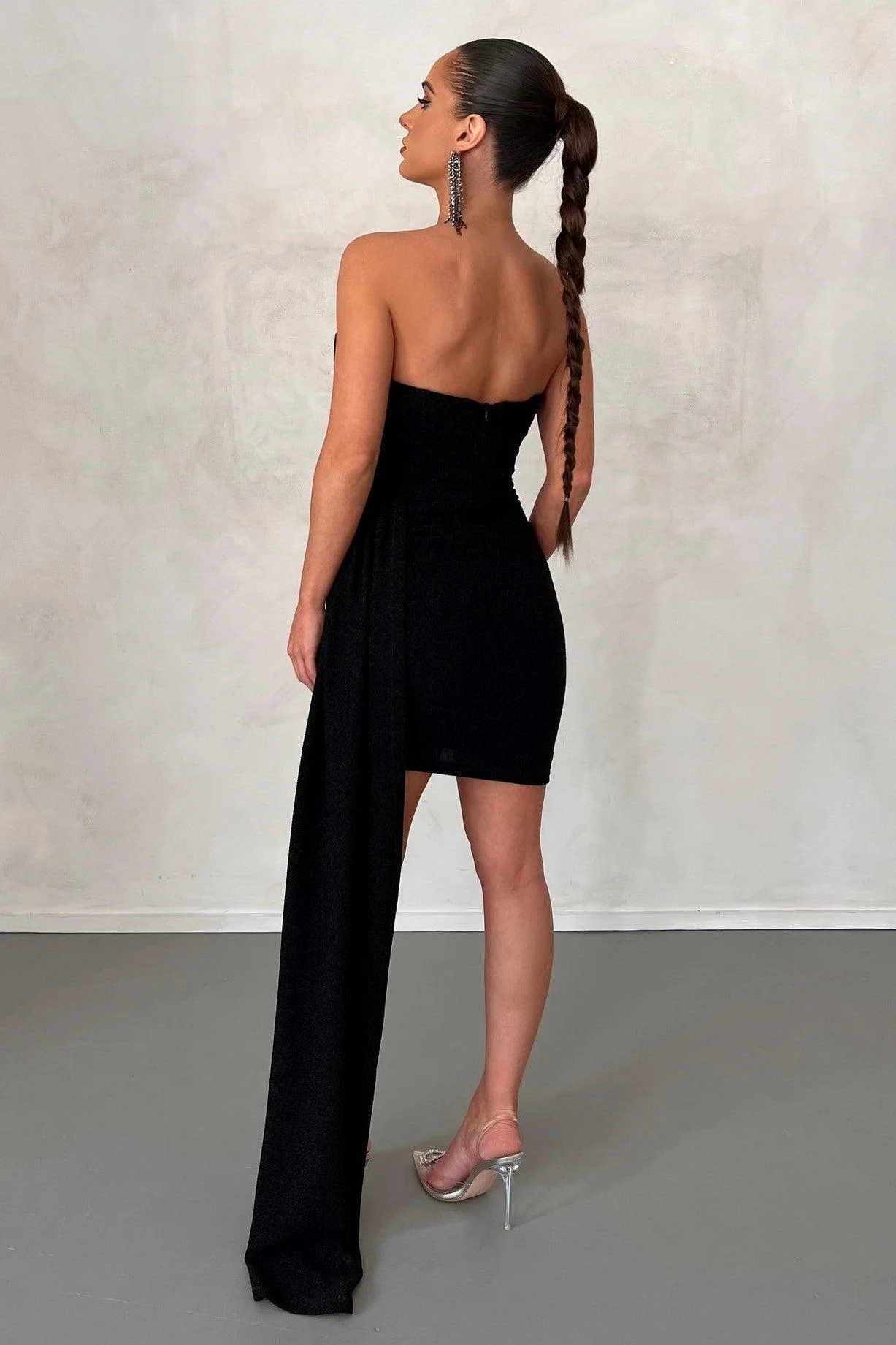 Alia Mini Dress - Black Foil - Image 2