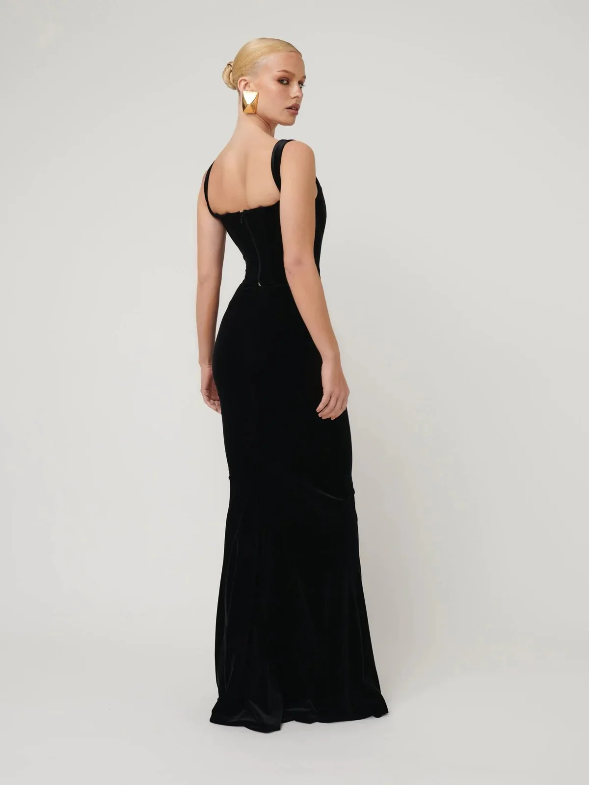 Aline Maxi Skirt - Black Velvet - Image 3