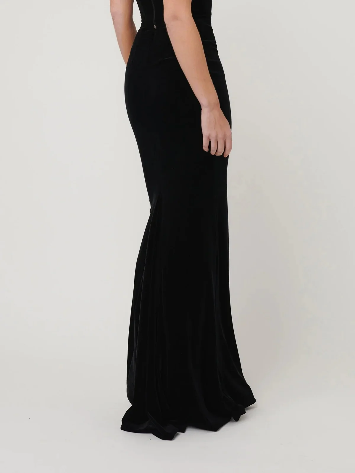 Aline Maxi Skirt - Black Velvet - Image 5