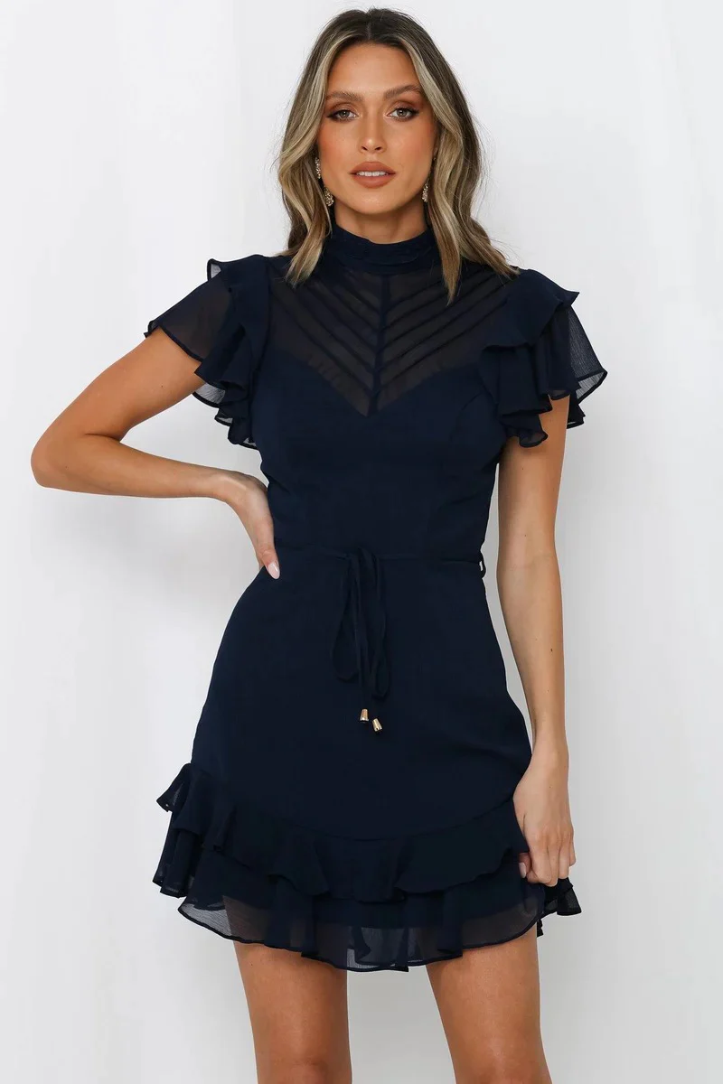 Alma Dress - Navy - Image 4