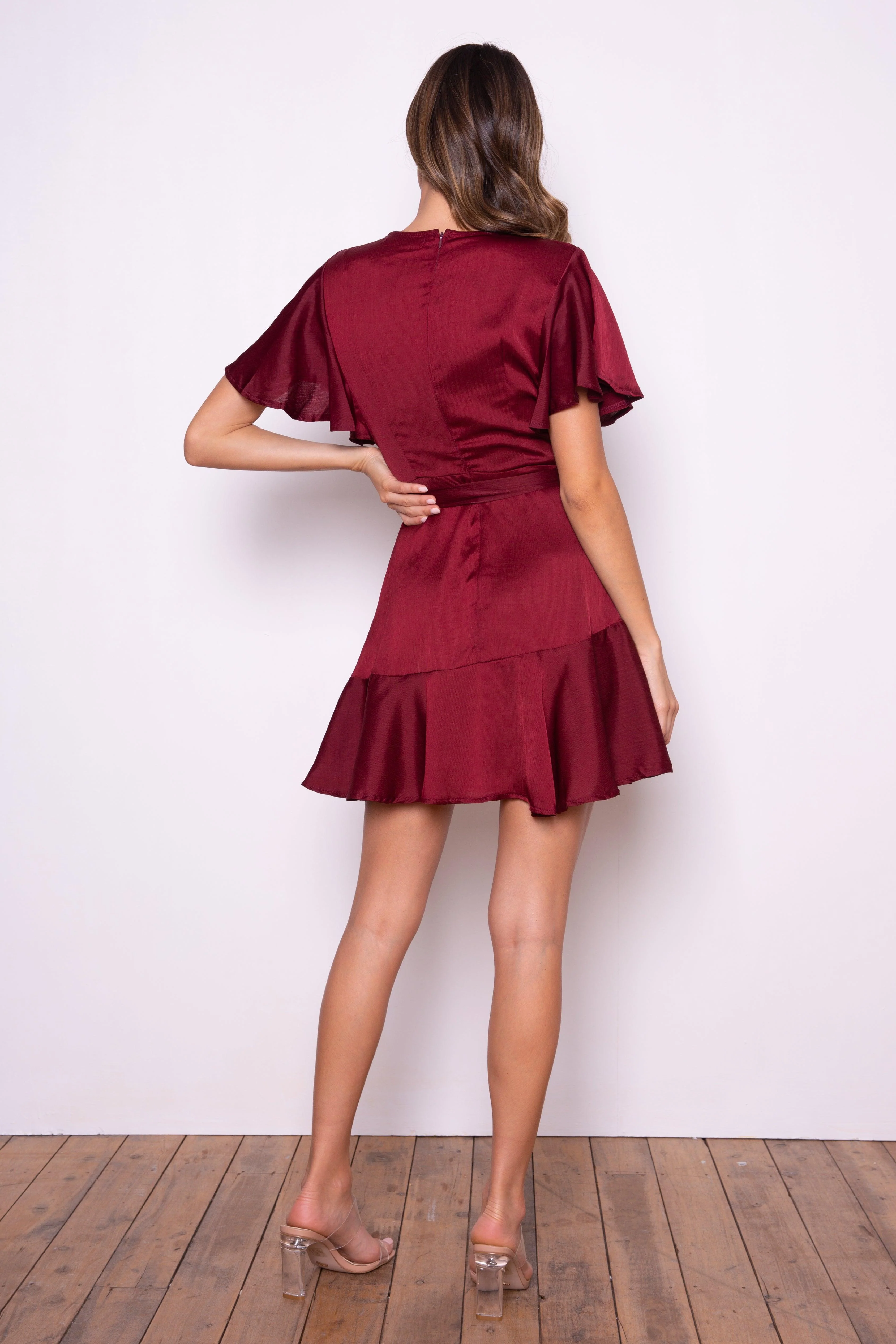 Almeria Dress - Wine - Image 7