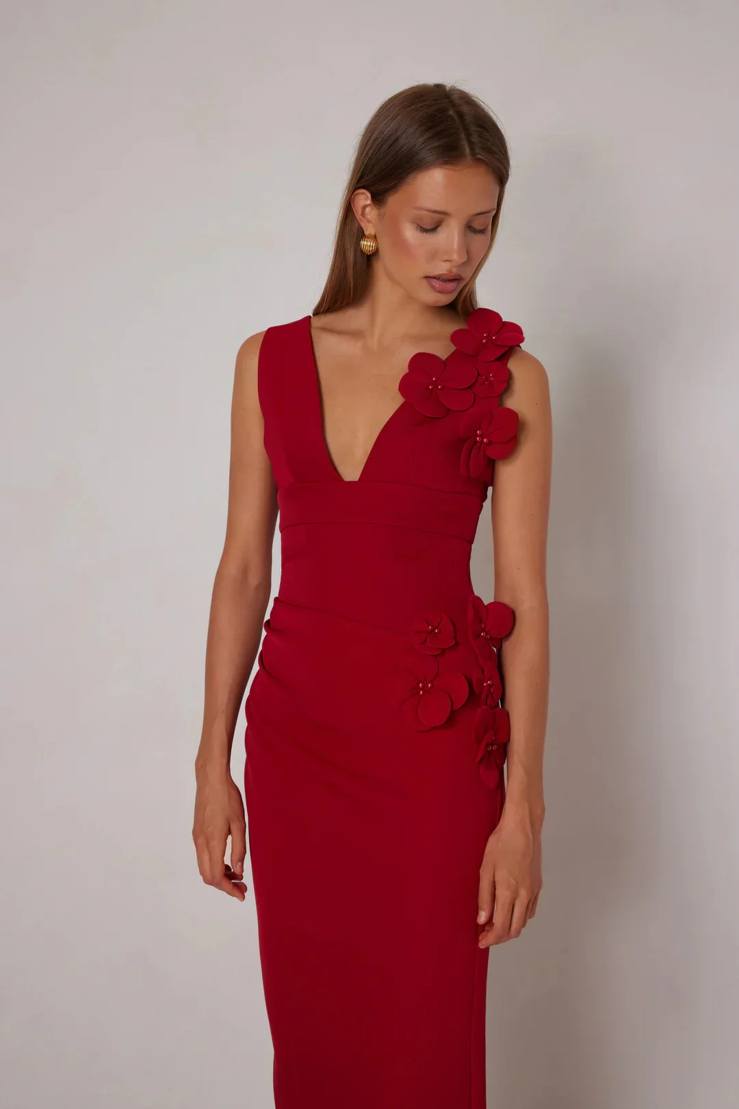 Alyana Dress - Crimson - Image 3
