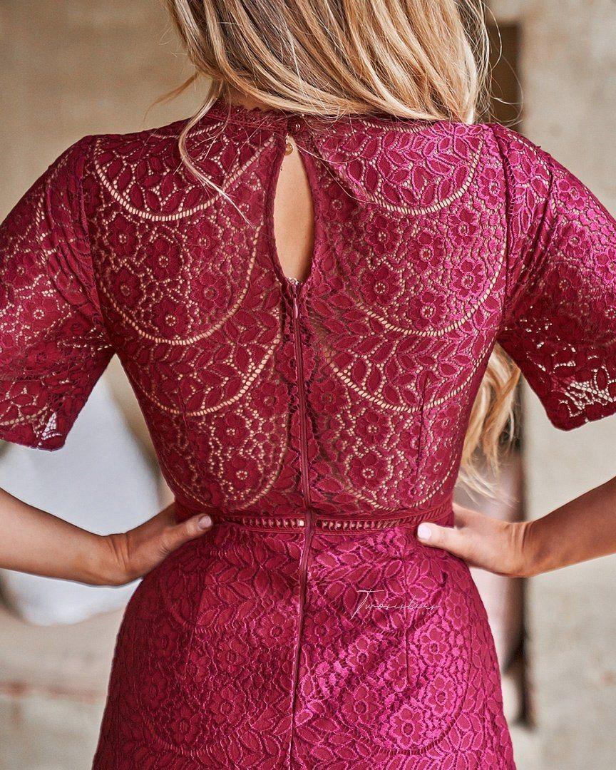 Alyssa Dress - Red - Image 5