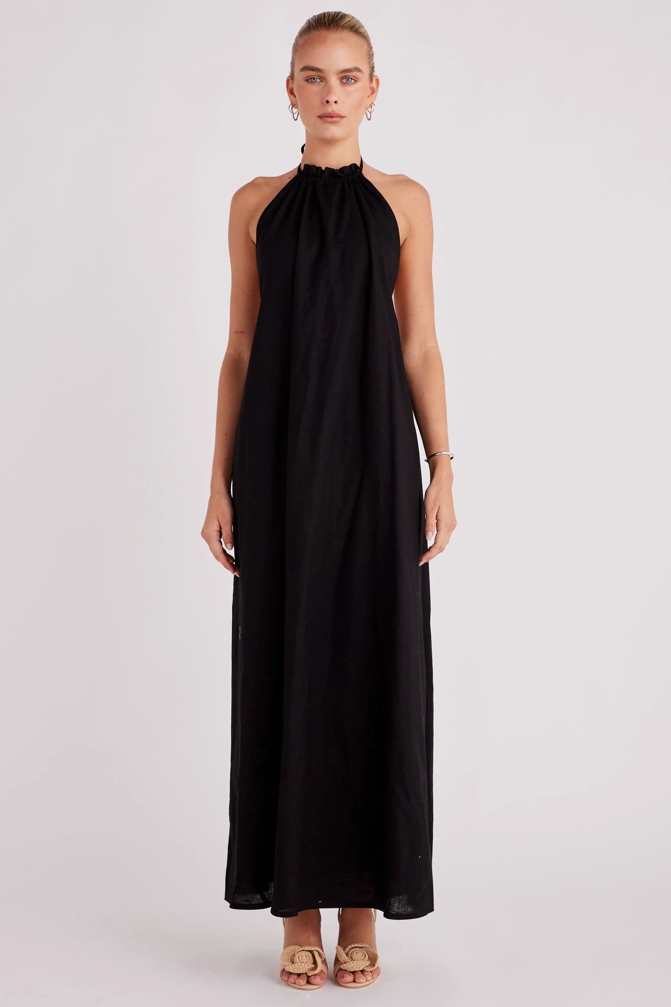 Alysse Halter Maxi Dress - Black - Image 2