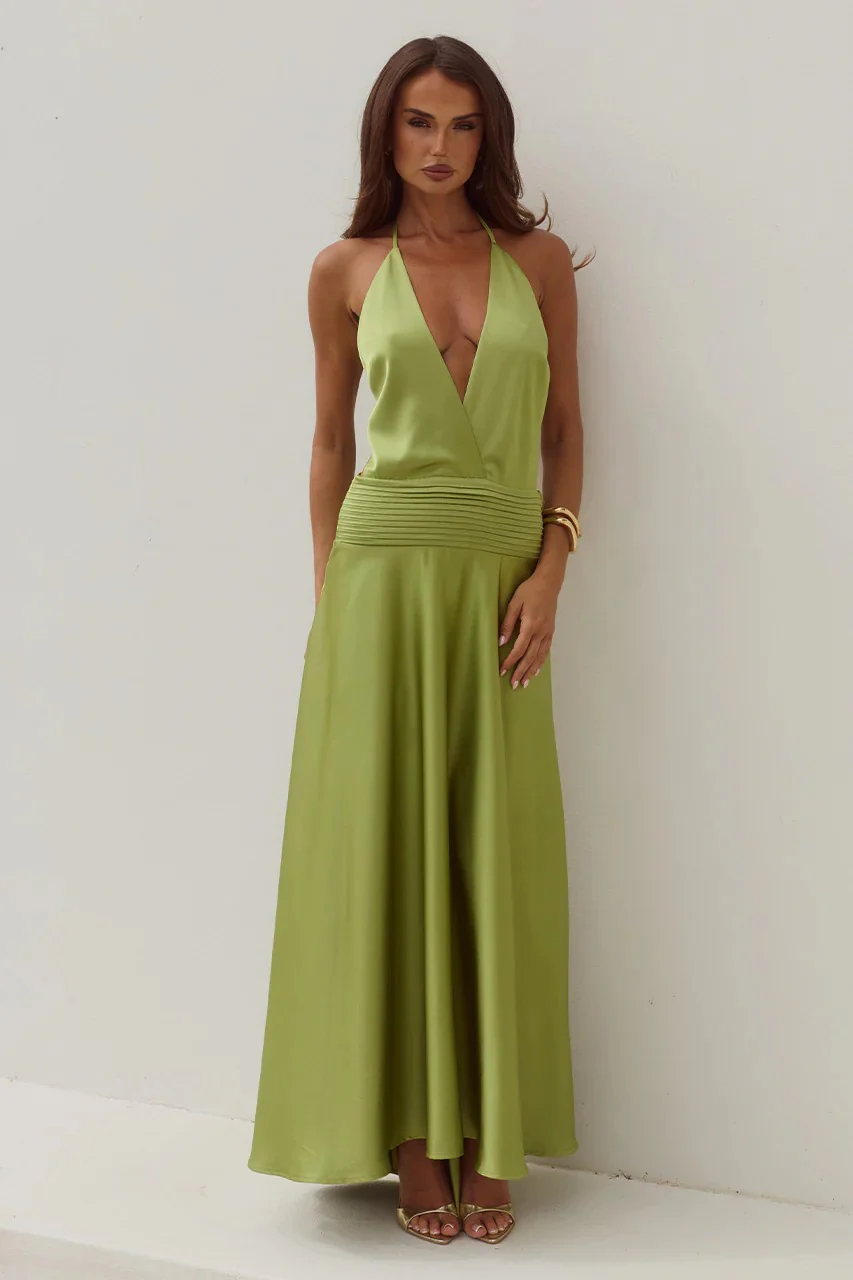 Amadine Maxi Dress - Olive (PREORDER)