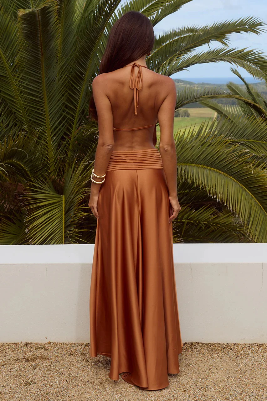 Amadine Maxi Dress - Rust - Image 2