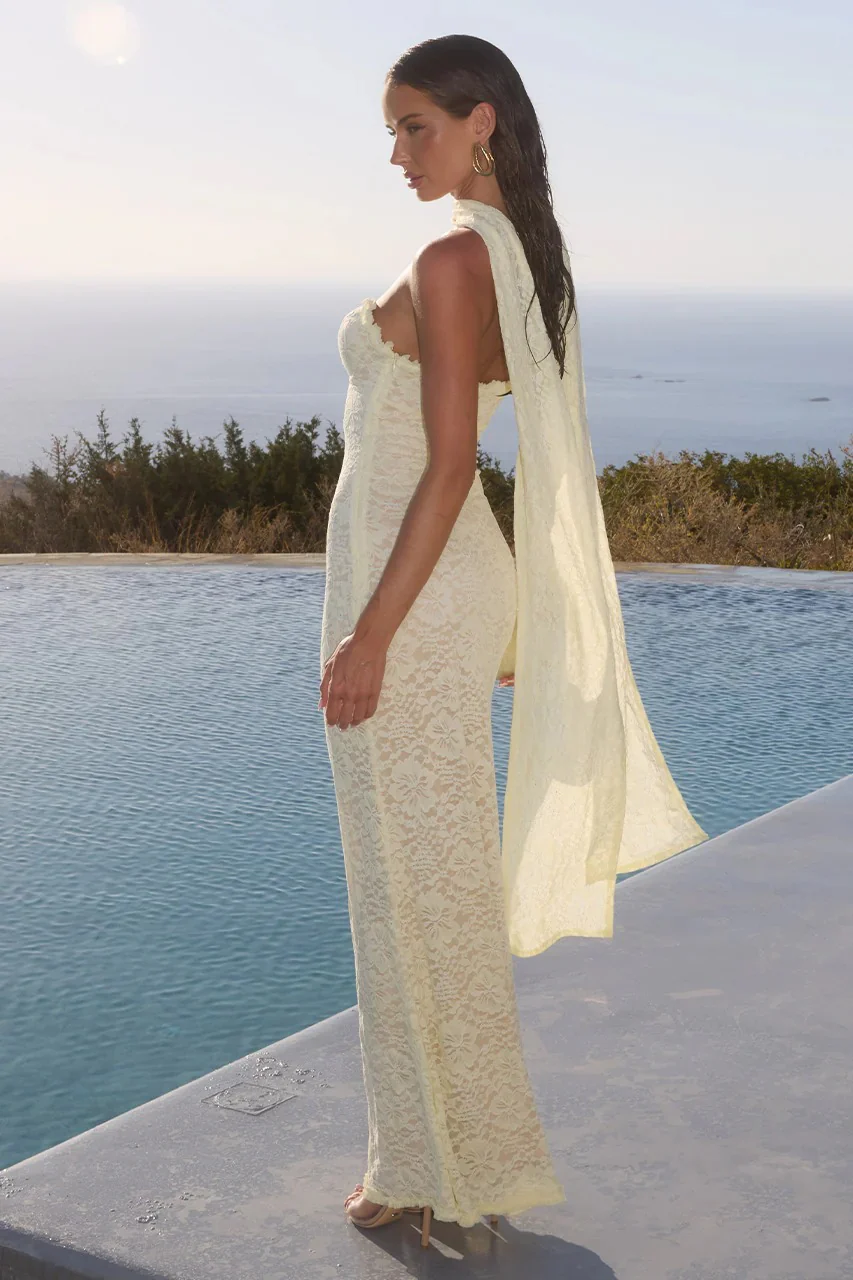 Amana Maxi Dress - Lemon - Image 2