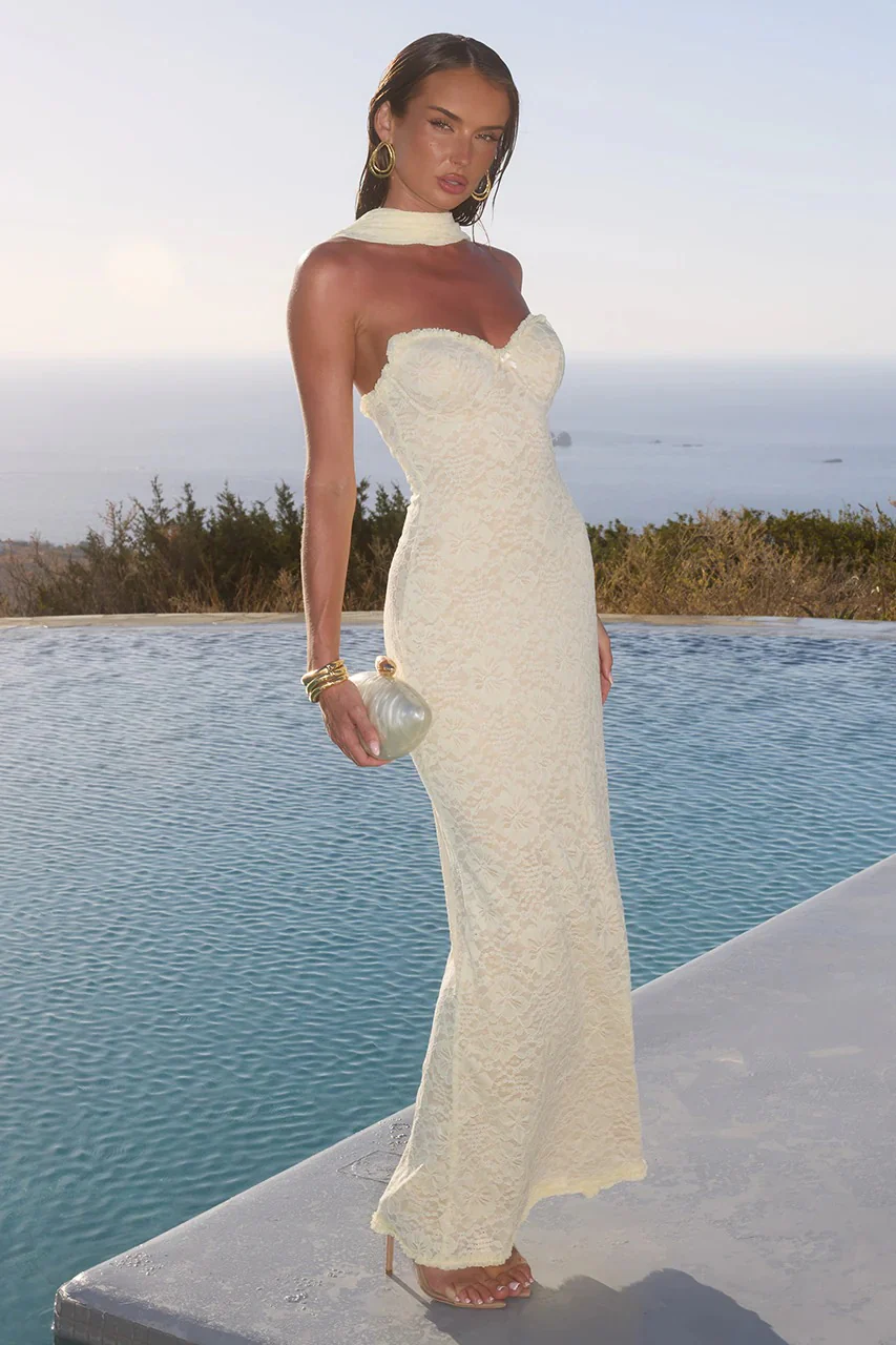 Amana Maxi Dress - Lemon - Image 3