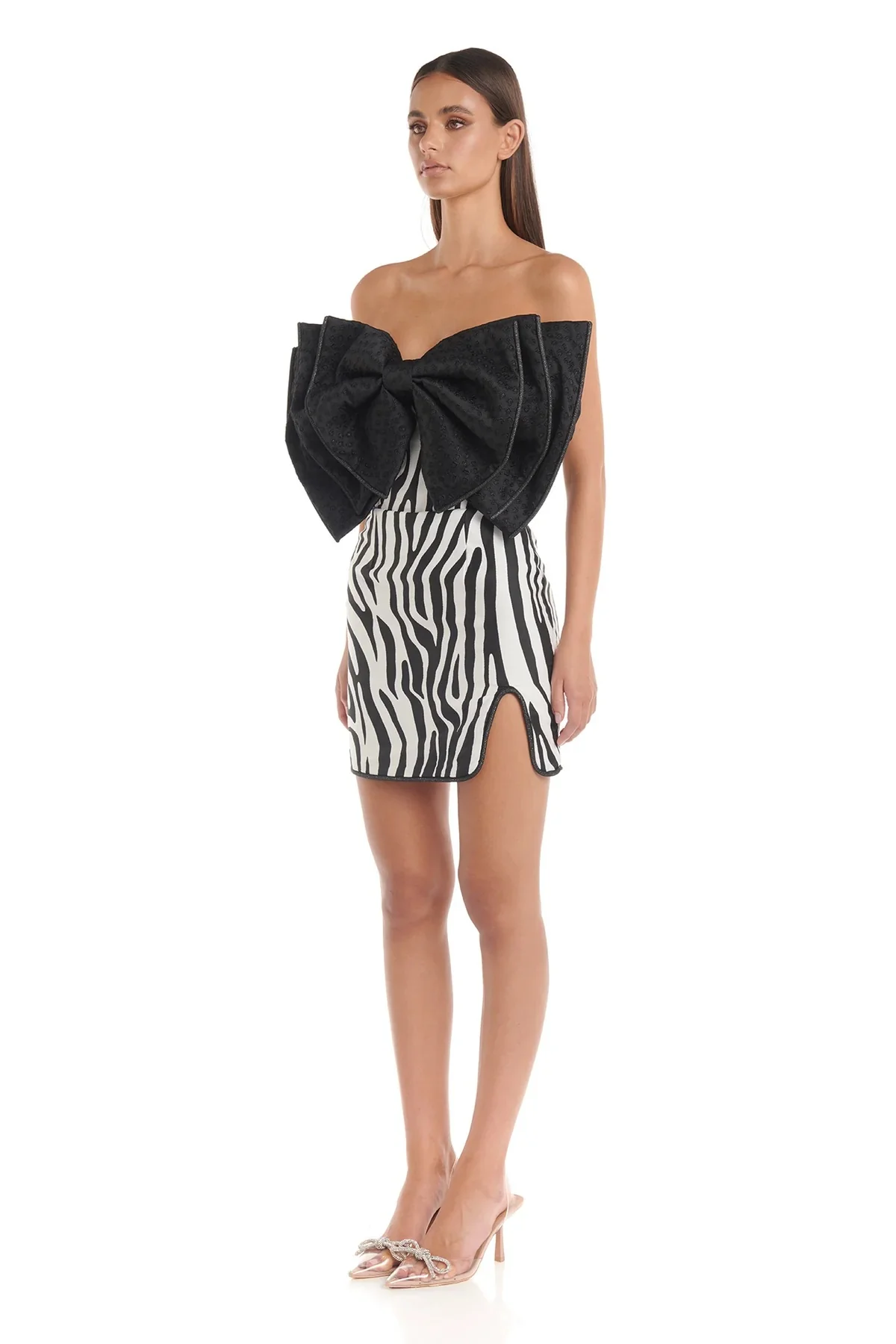 Amanda Dress - Black/White - Image 5