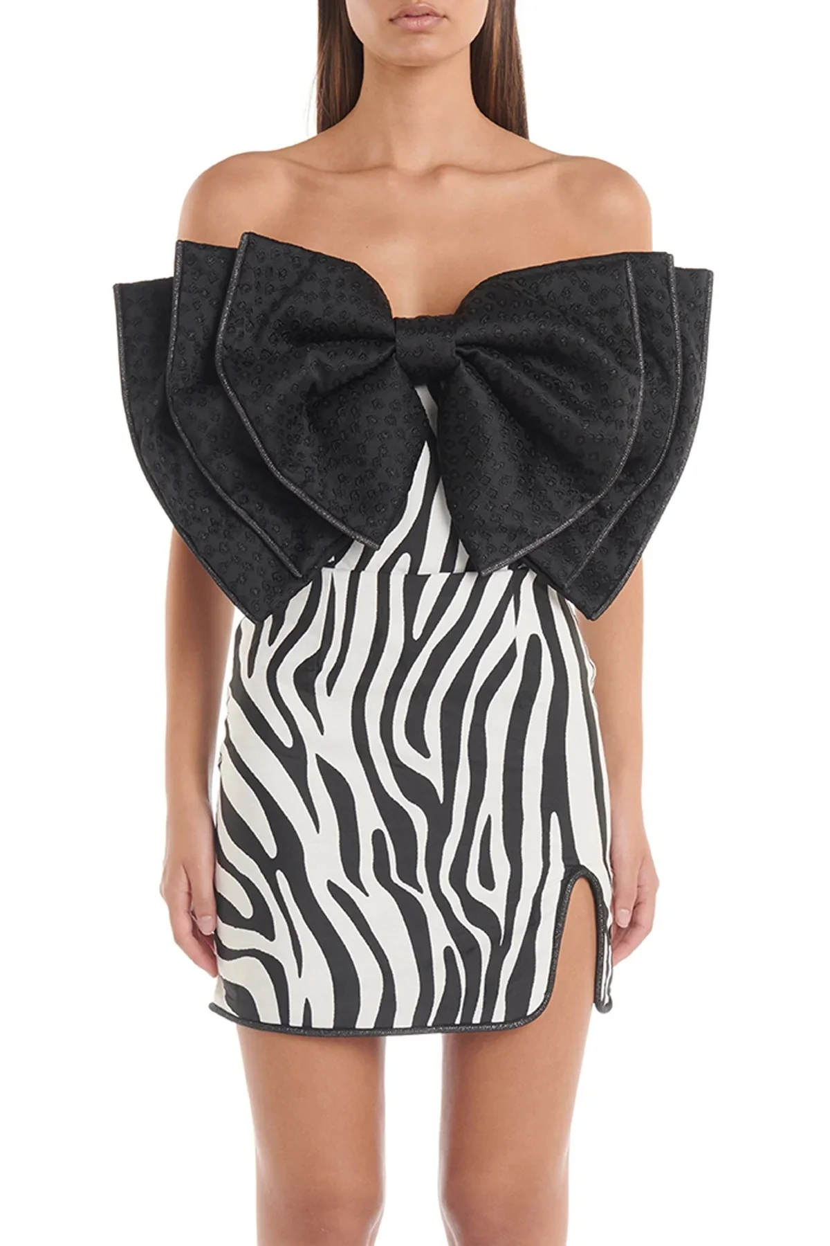 Amanda Dress - Black/White - Image 6