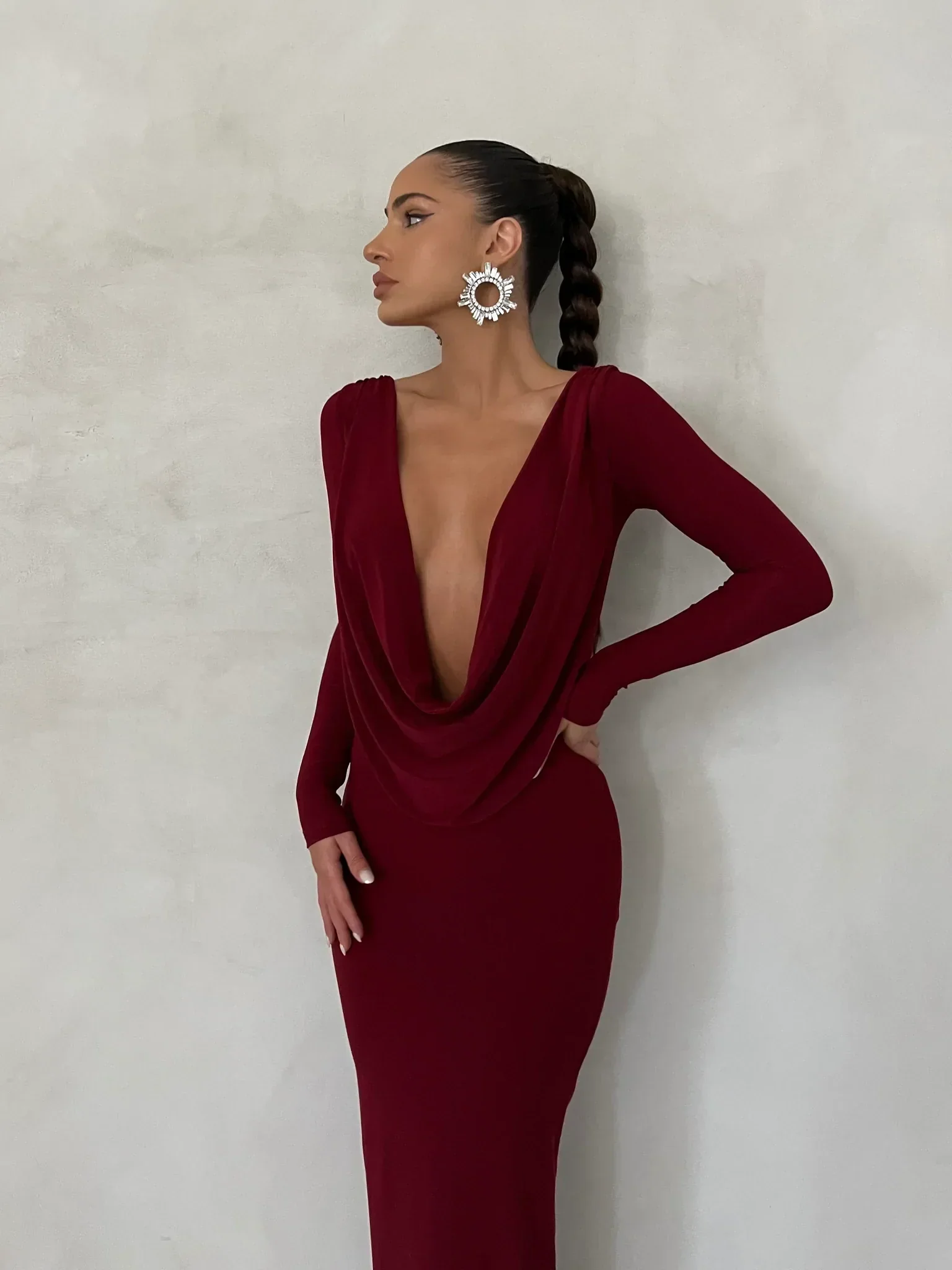 Reversible Amari Gown - Wine - Image 4