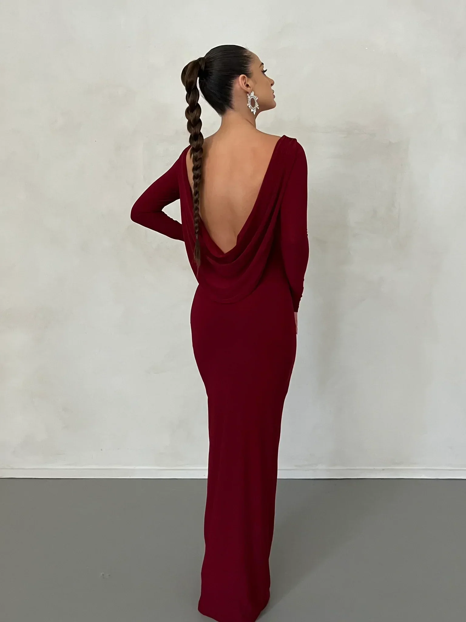 Reversible Amari Gown - Wine - Image 5