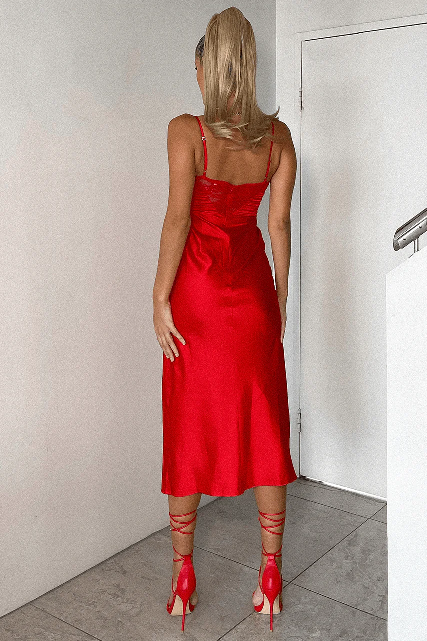 Amerson Dress - Red - Image 4