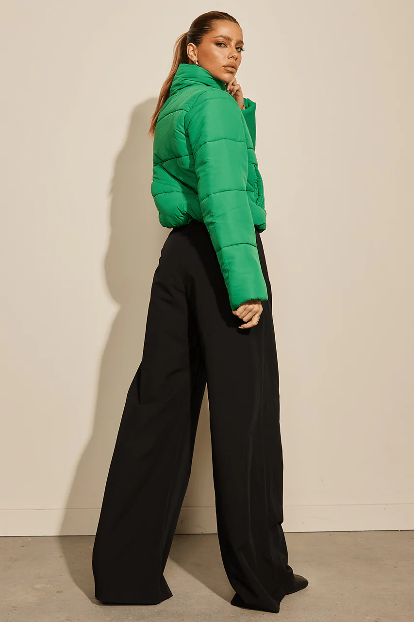 Amora Puffer Jacket - Green - Image 2