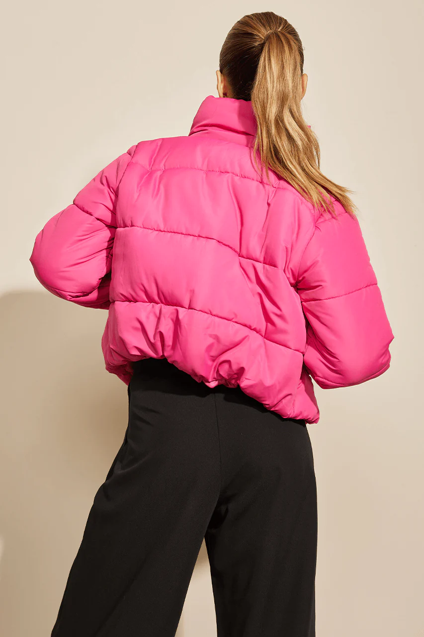 Amora Puffer Jacket - Pink - Image 2