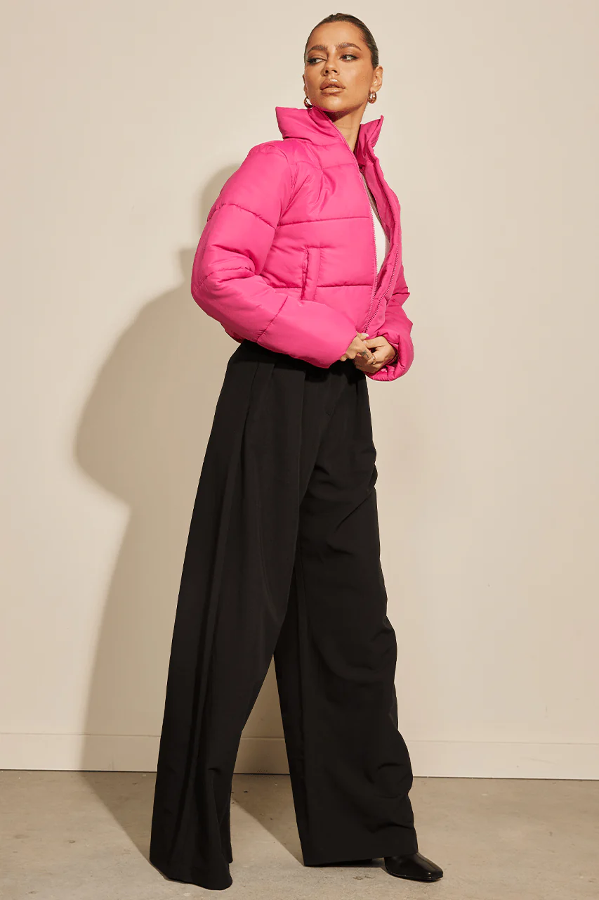Amora Puffer Jacket - Pink - Image 4