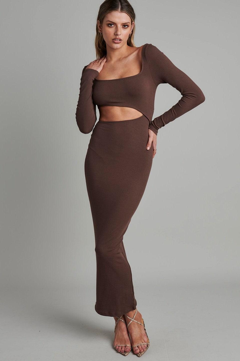Angel Maxi Dress - Brown - Image 3