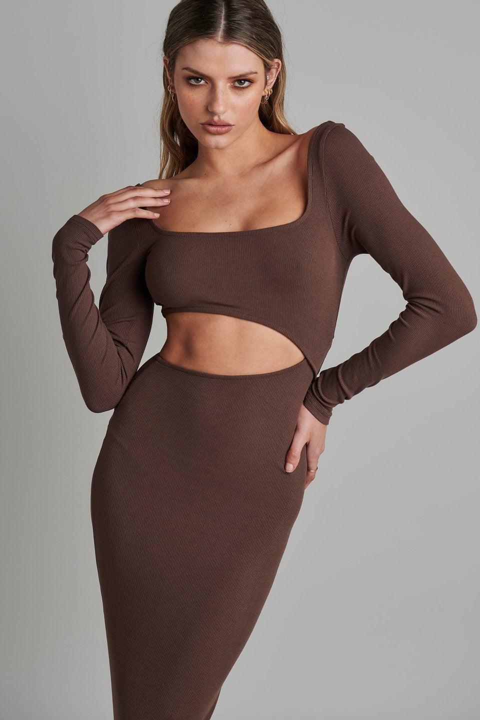 Angel Maxi Dress - Brown - Image 4