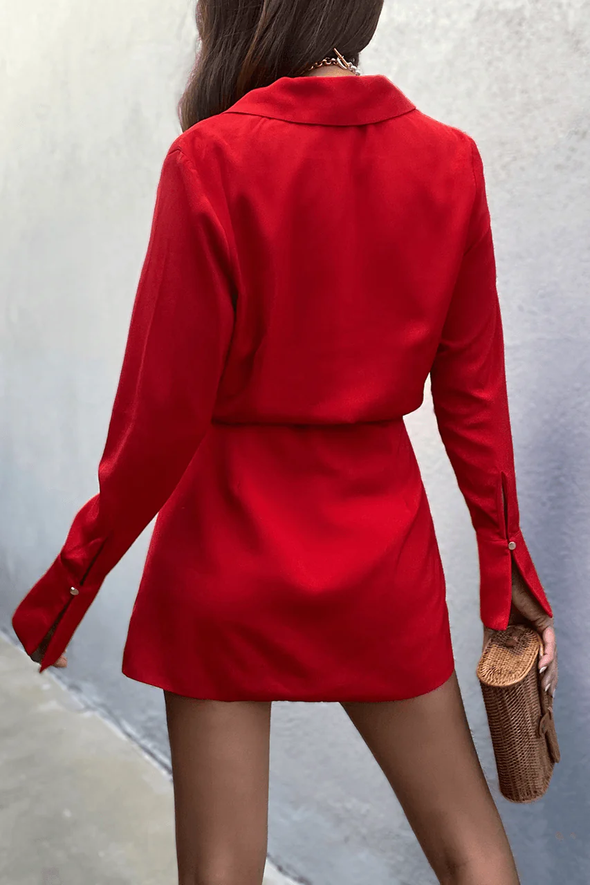 Angela Dress - Red - Image 2