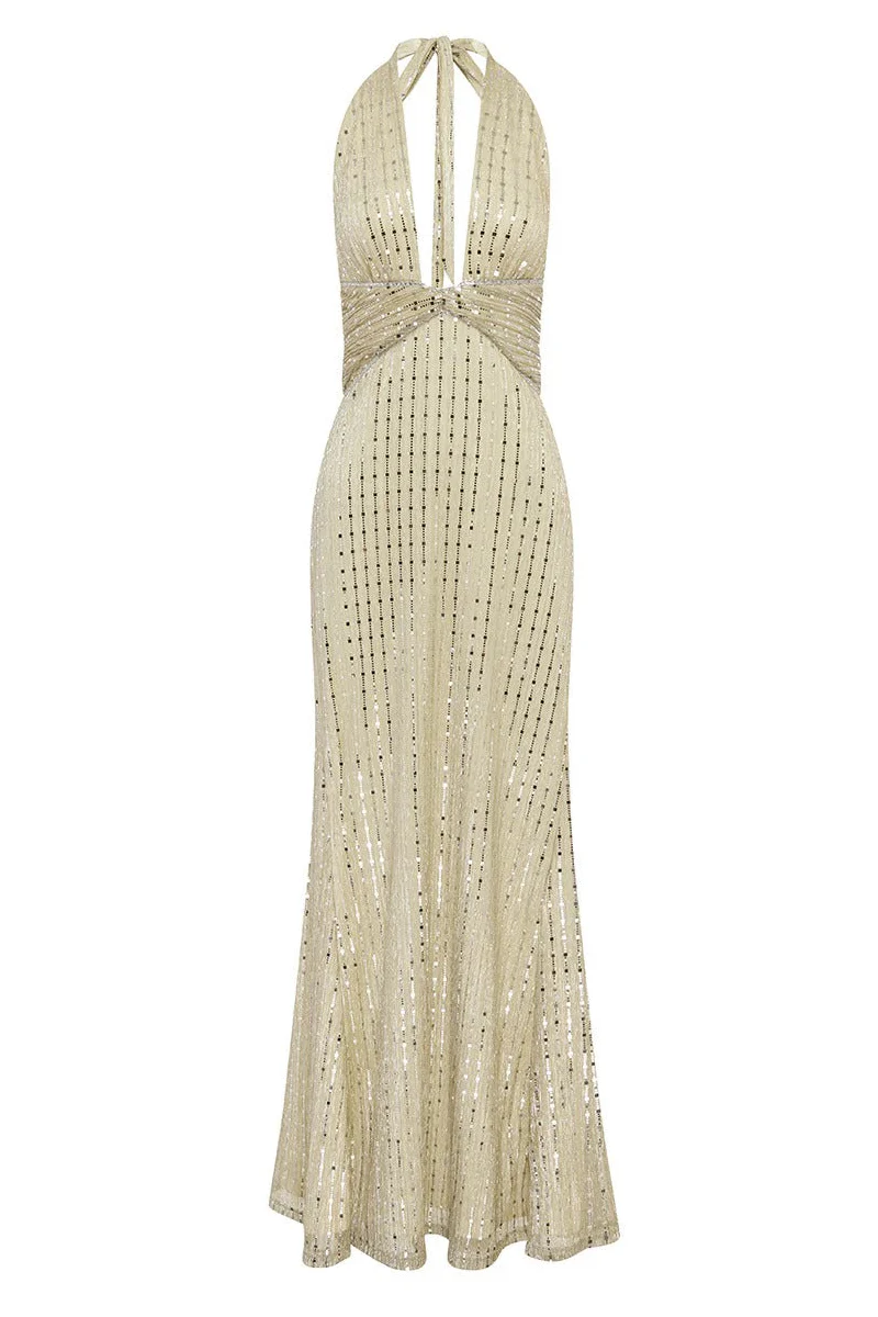 Annette Maxi Dress - Champagne - Image 6