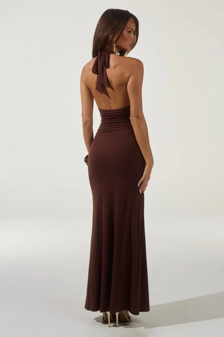 Arina Maxi Dress - Espresso - Image 2