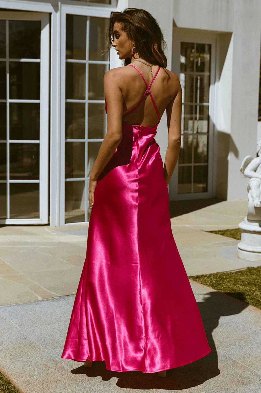 Arina Maxi Dress - Fuchsia - Image 3