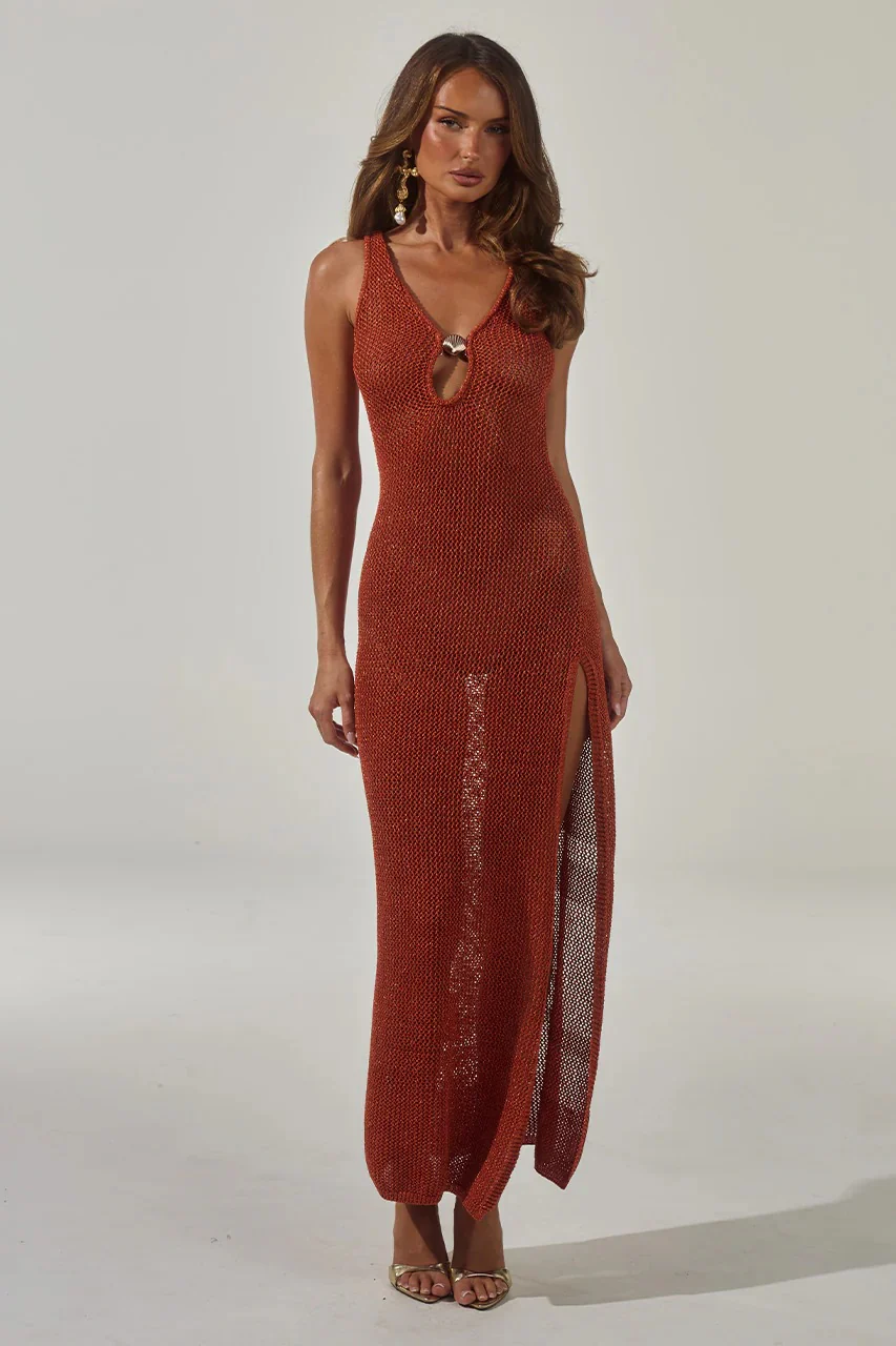 Ariya Maxi Dress - Rust