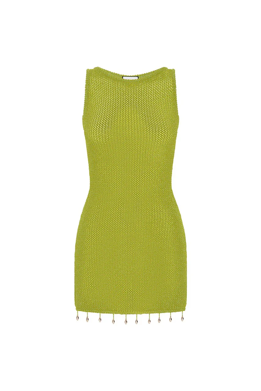 Ariya Mini Dress - Lime - Image 6
