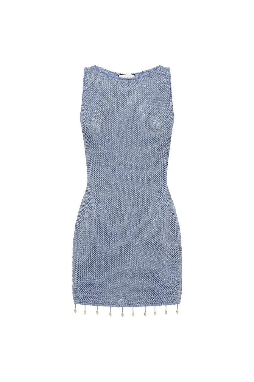 Ariya Mini Dress - Sky Blue - Image 5