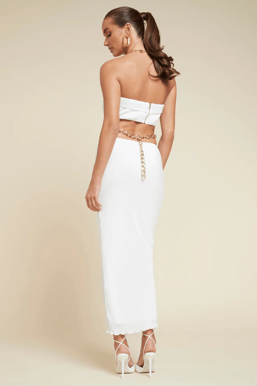 Asha Strapless Dress - White - Image 2