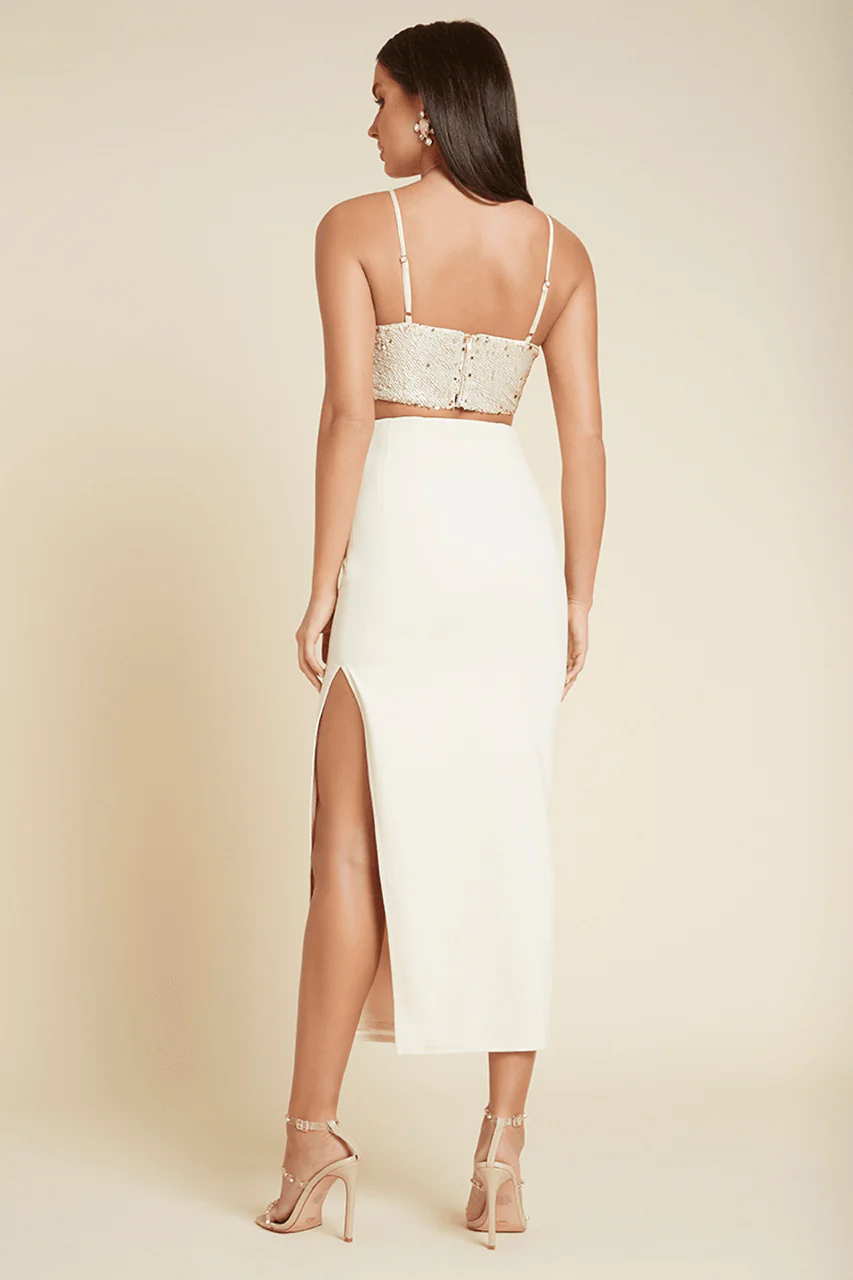 Ashton Midi Skirt - Sand - Image 4
