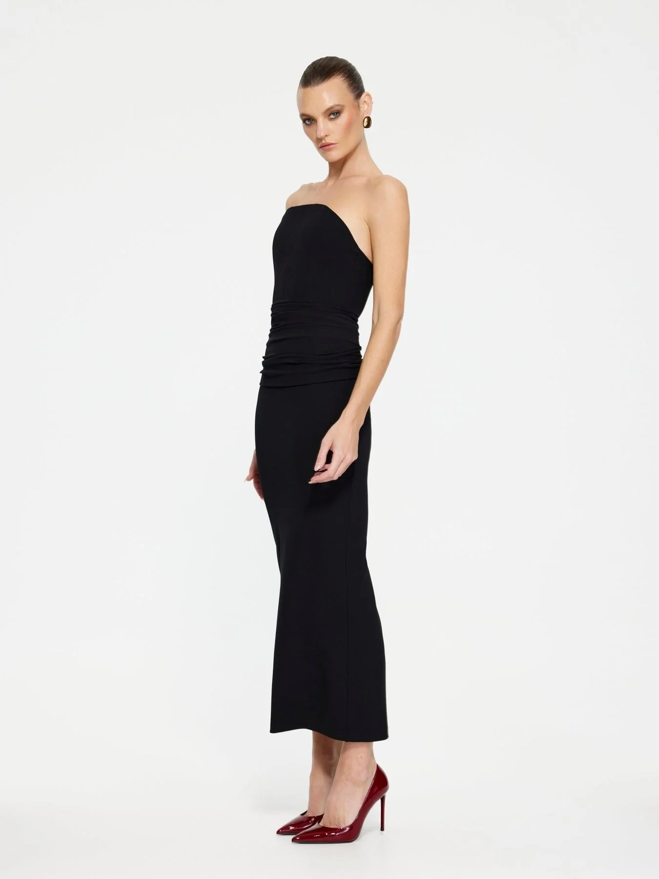 Astor Midi Dress - Black - Image 4