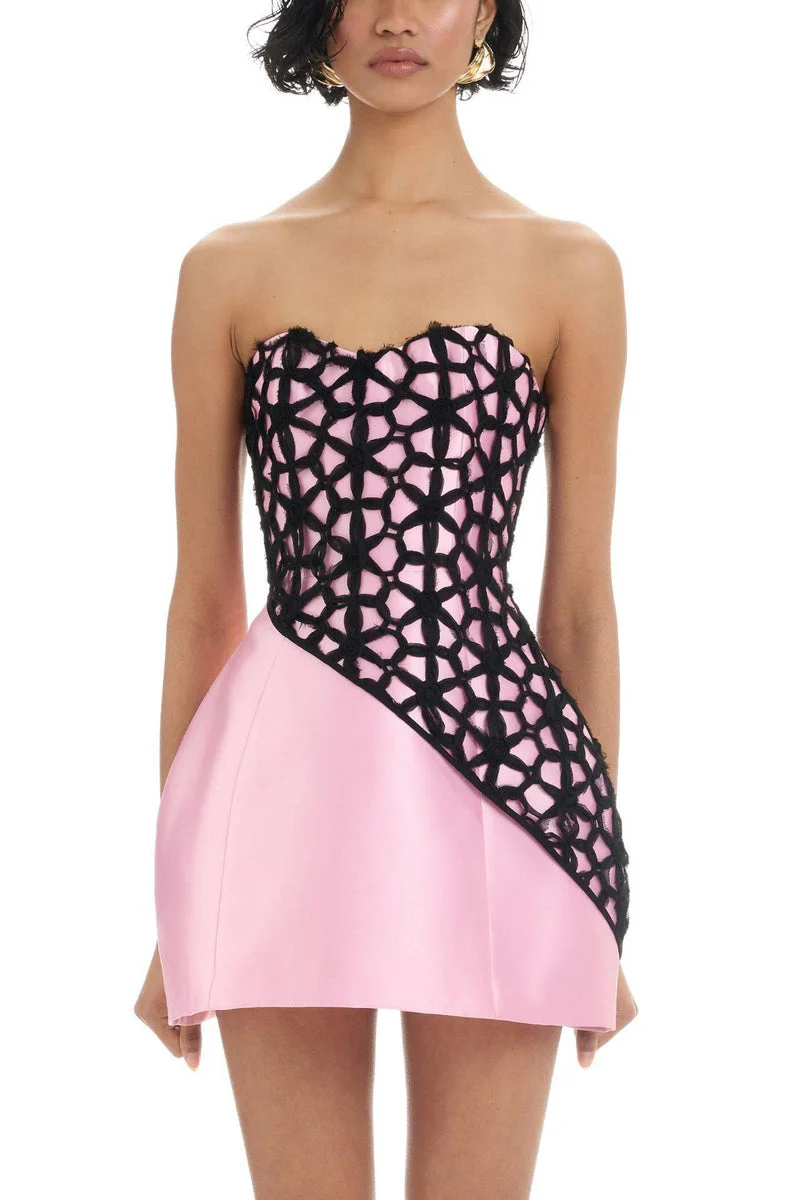 Ataya Dress - Black/Pink - Image 4