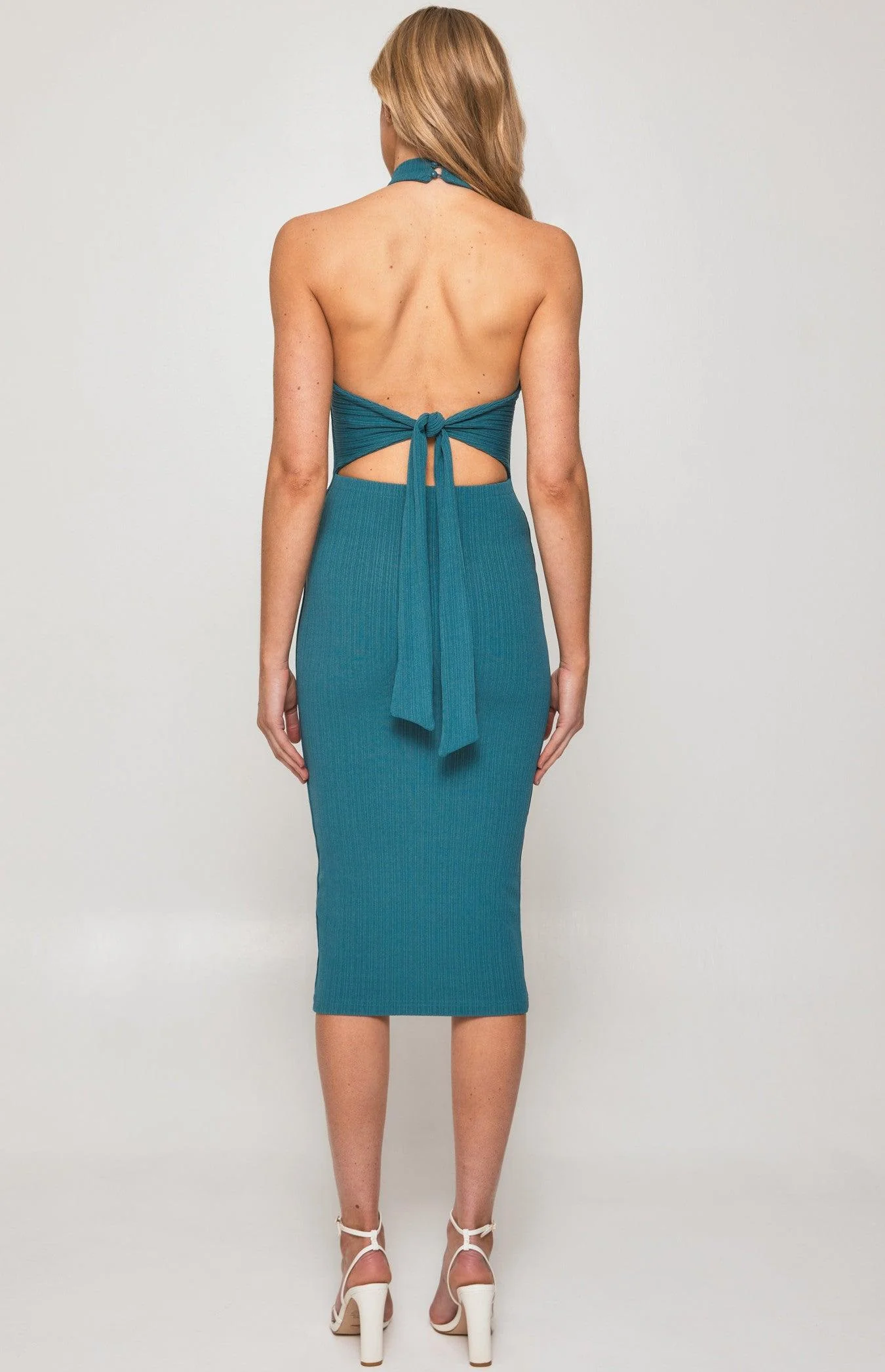 Aubree Halter Dress - Blue - Image 4
