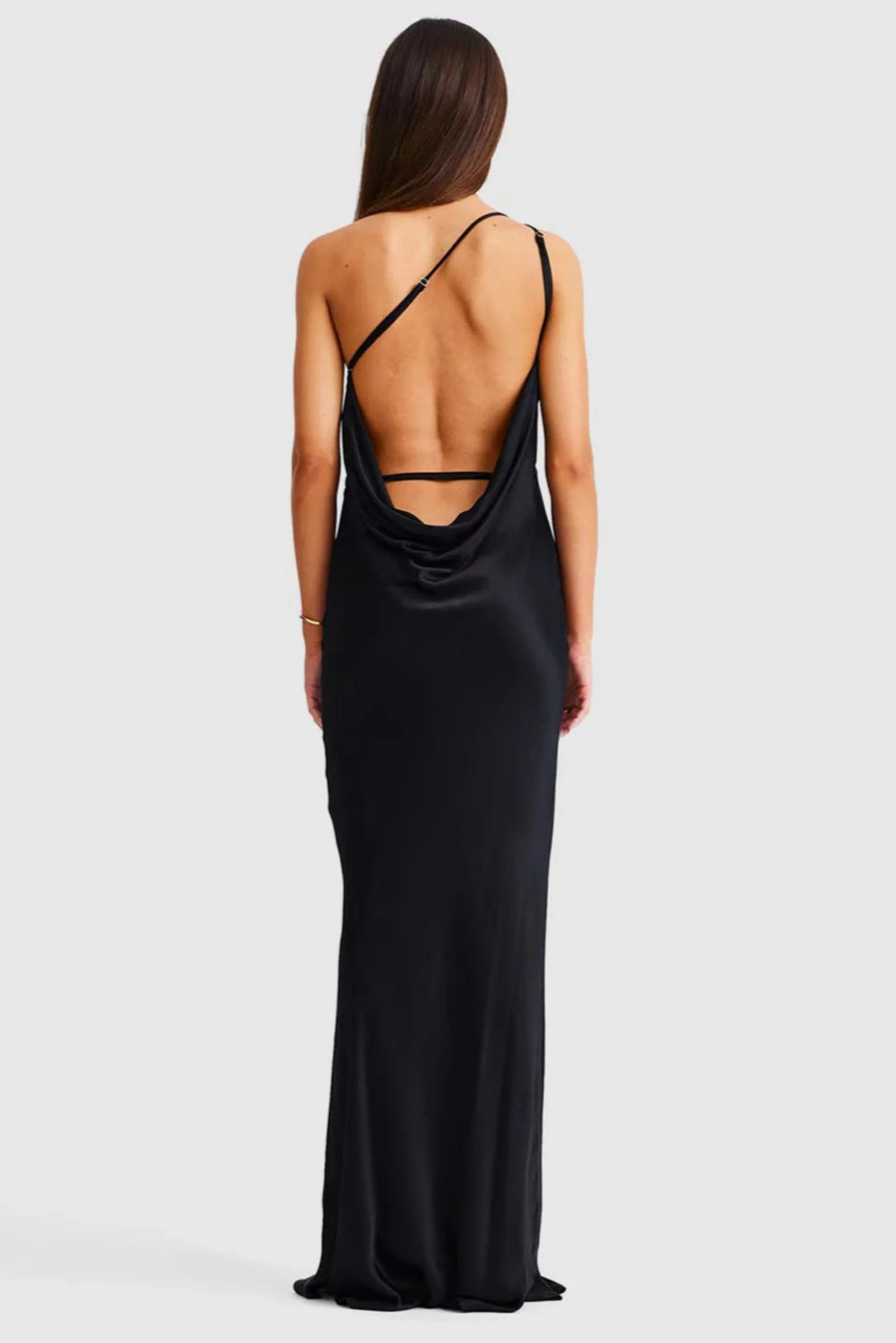 Aubrey Cowl Back Maxi Dress - Black - Image 2