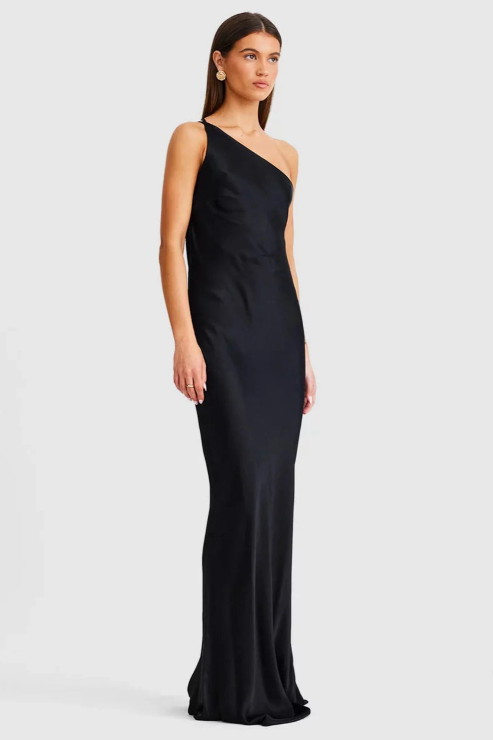 Aubrey Cowl Back Maxi Dress - Black - Image 3
