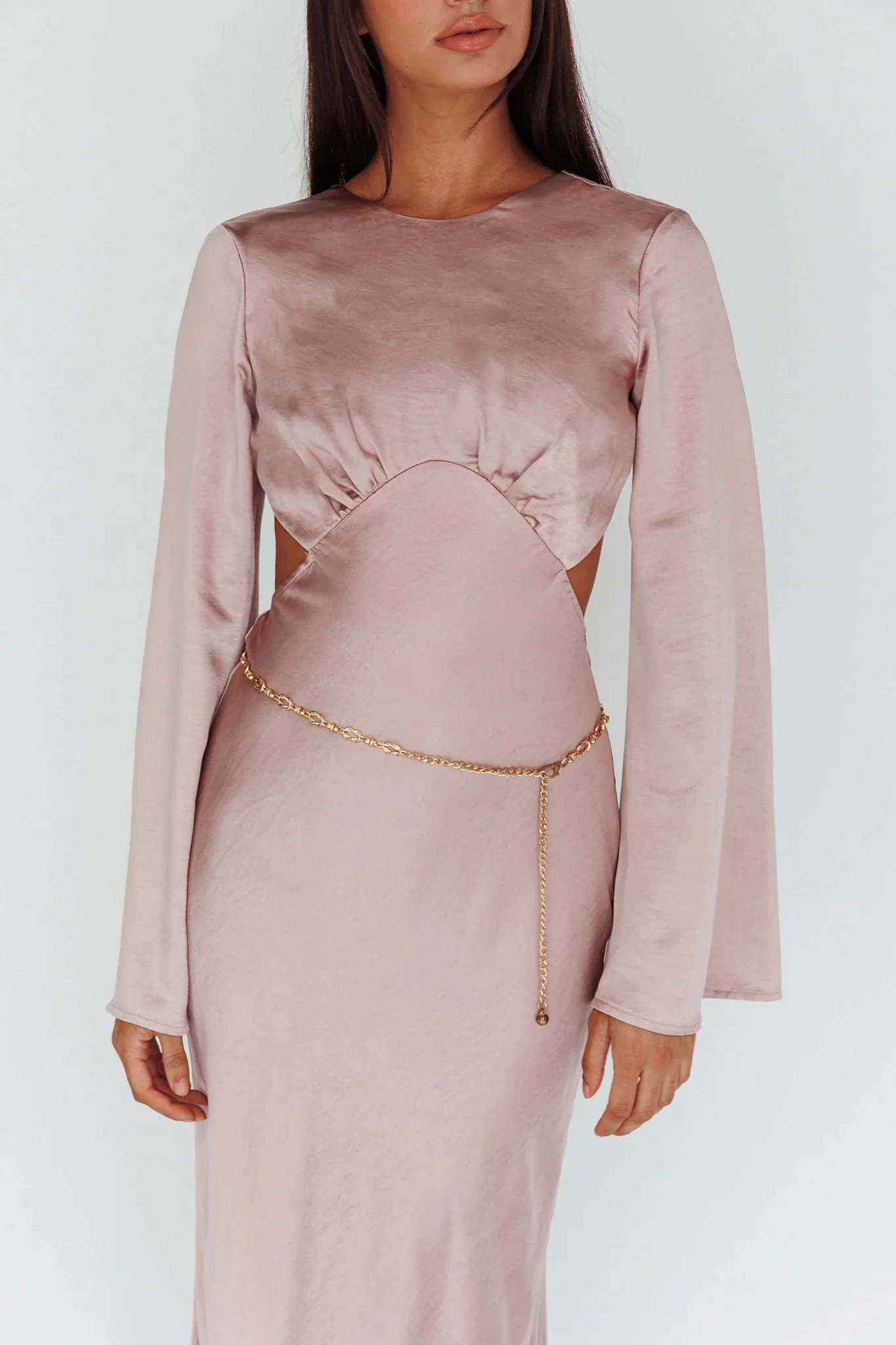 Aurelie Cut Out Midi Dress - Rose - Image 3