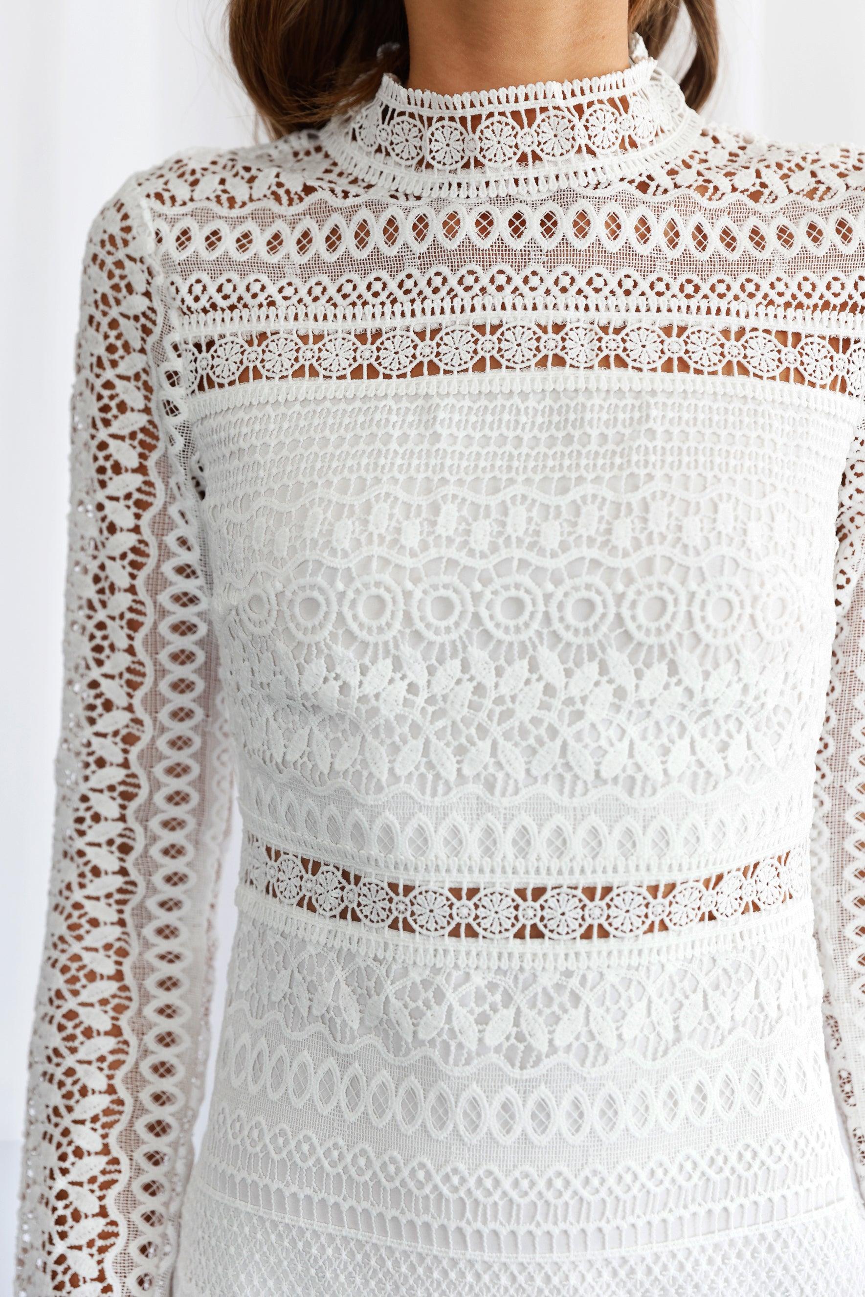 Aurora Lace Dress - White - Image 6
