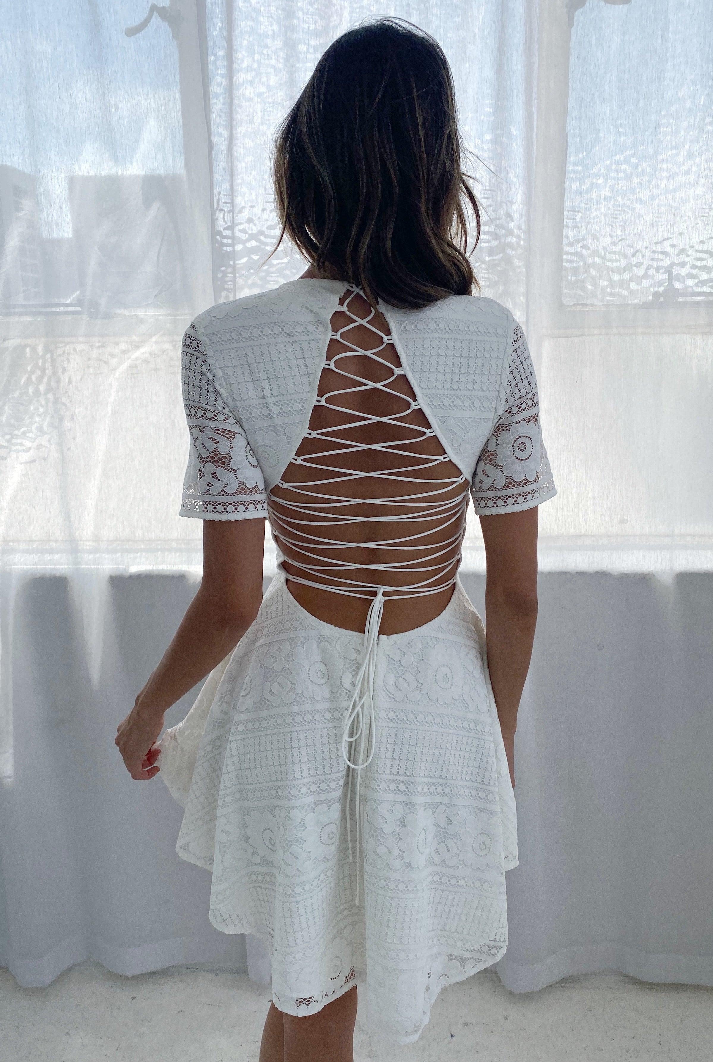 Ava Mini Dress - White - Image 8
